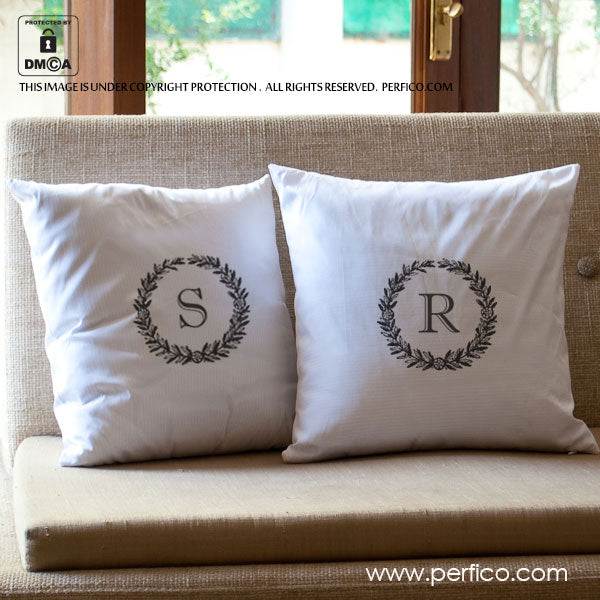 Monogrammed pillow case