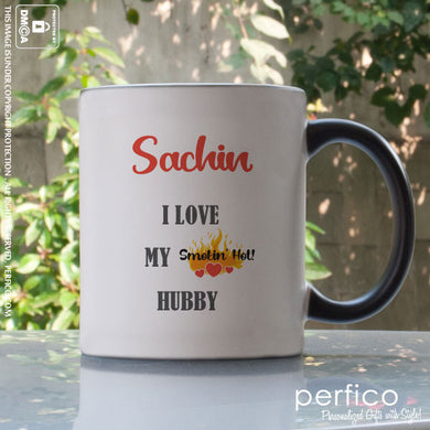 Smoking Hot Hubby © Personalized Magic Mug for Husband